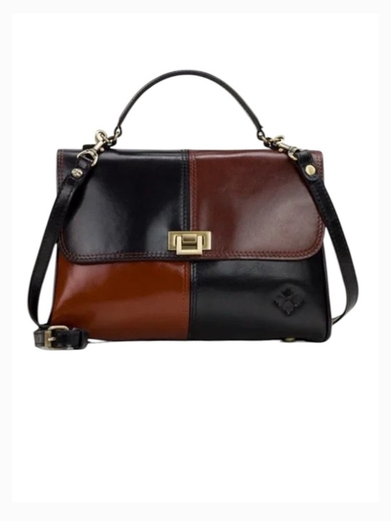 Patricia Nash Handbags - Patricia Nash Two-Tone Patchwork Satchel - Black & Brown